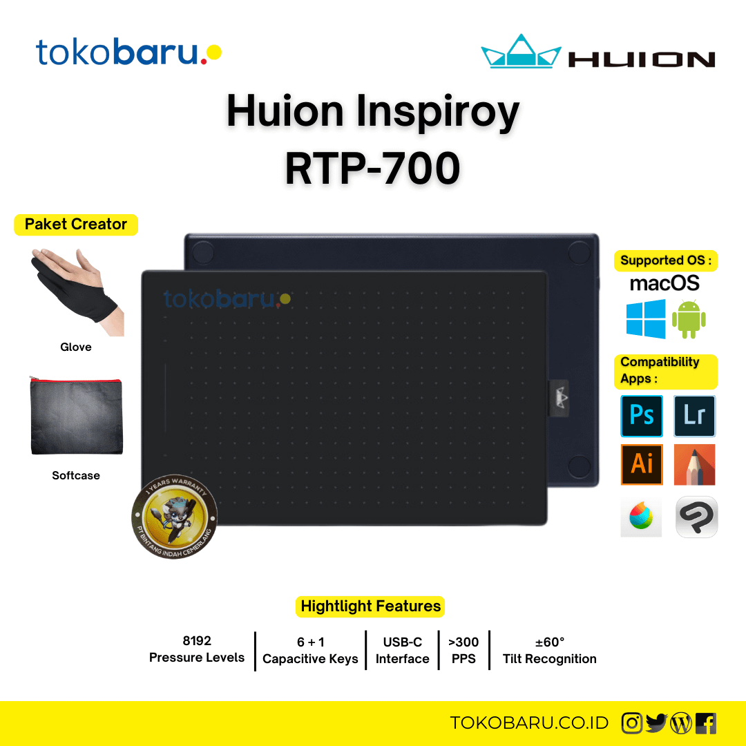 Huion Inspiroy RTP-700 Pen Tablet