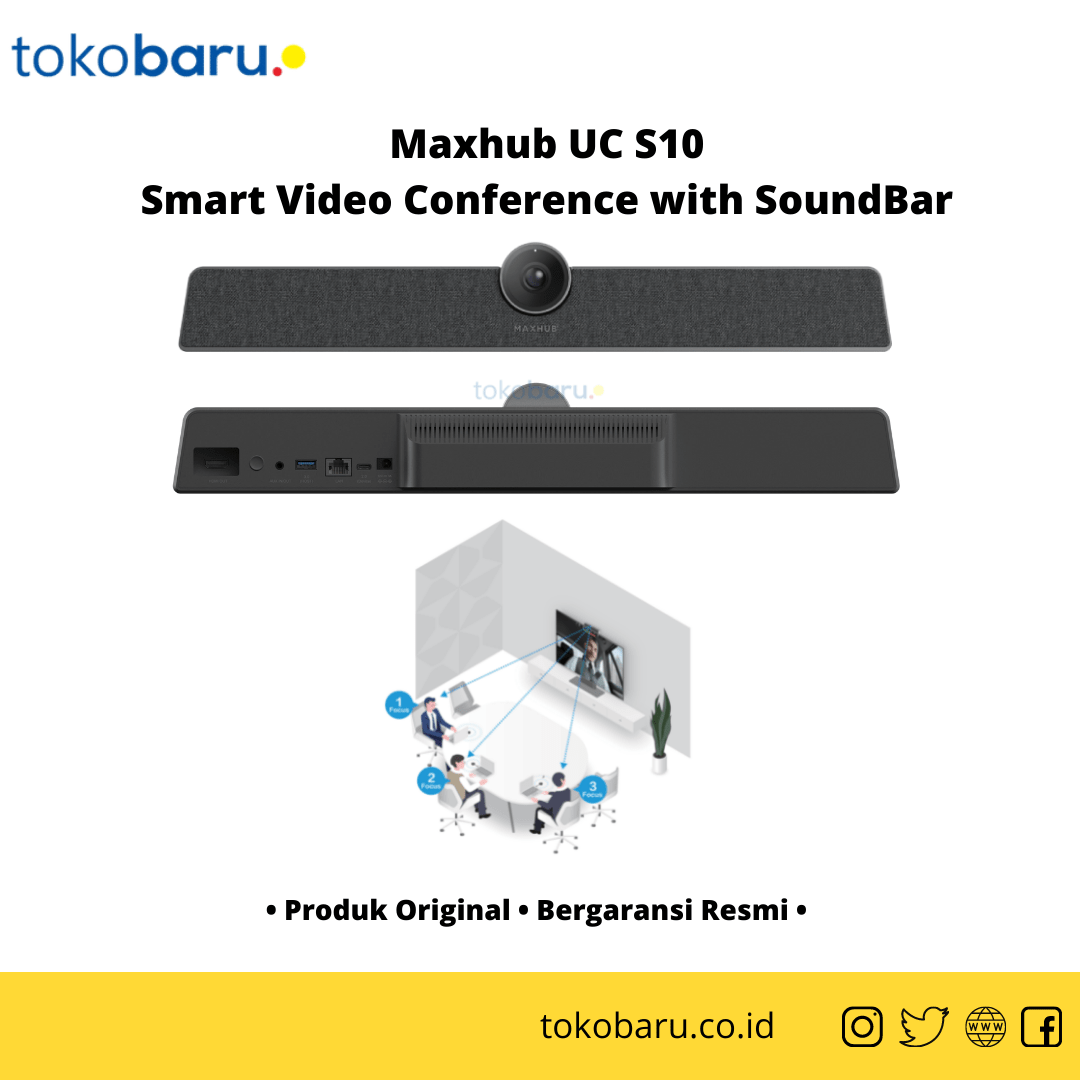 Maxhub UC S10 Smart Soundbar Conference Camera - Image 1