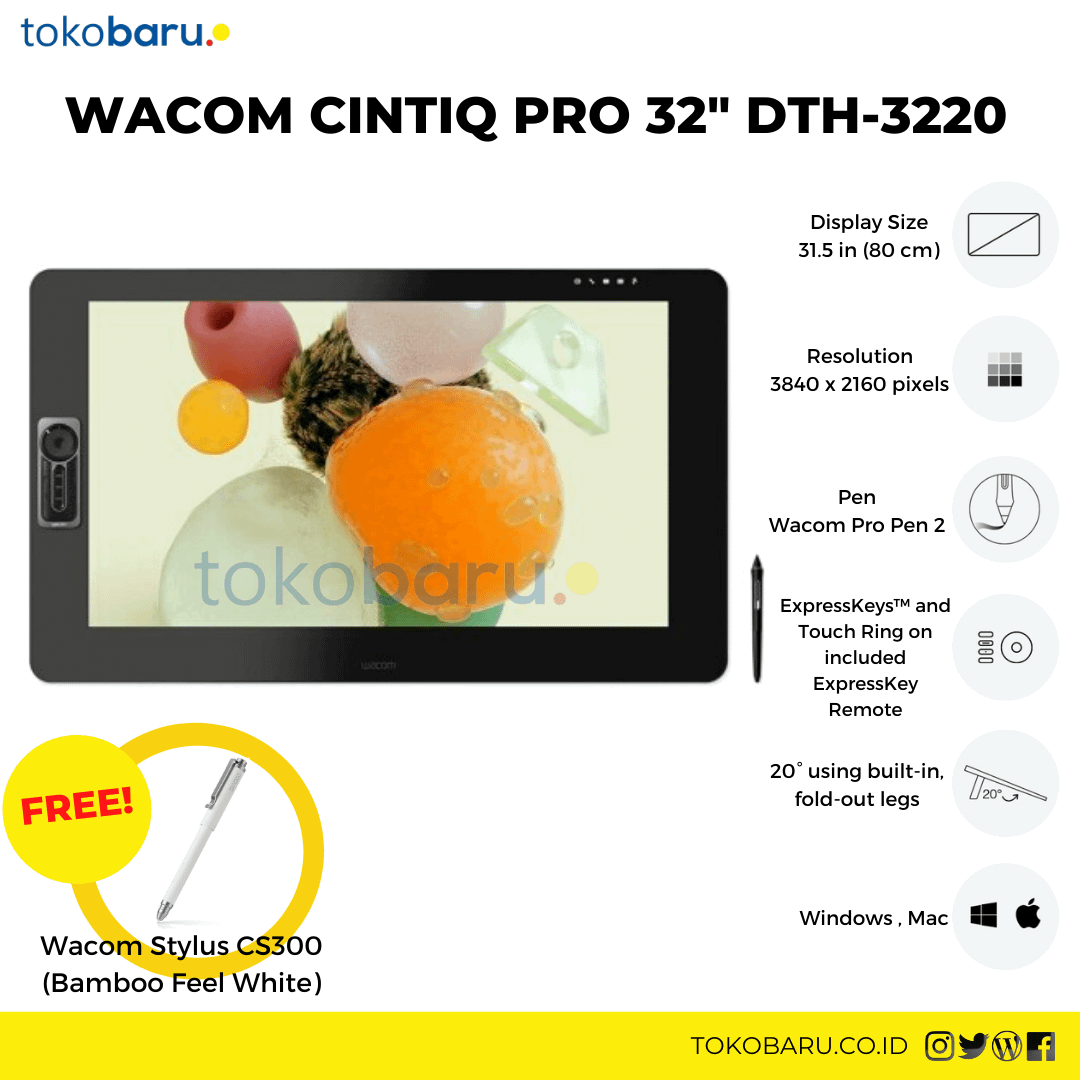 Wacom Cintiq 32" Pro Pen Display | DTH-3220 - Image 1