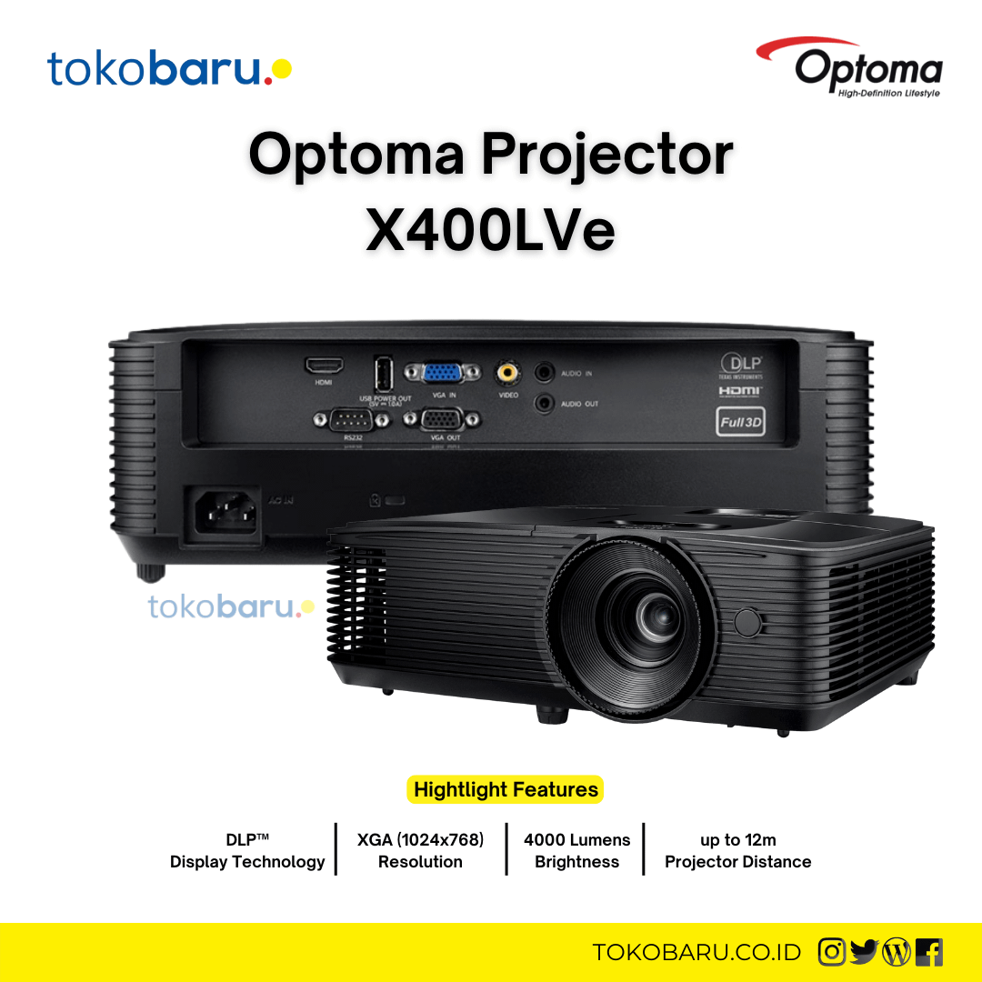 Optoma X400LVe XGA Business Projector - Image 1