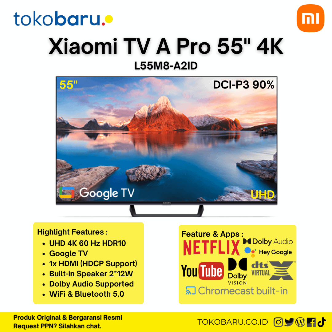 Xiaomi A Pro 55" 4K UHD Smart TV Google TV