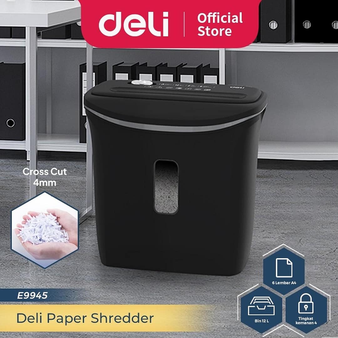 Deli Paper Shredder E9945 Cross Cut - Image 1