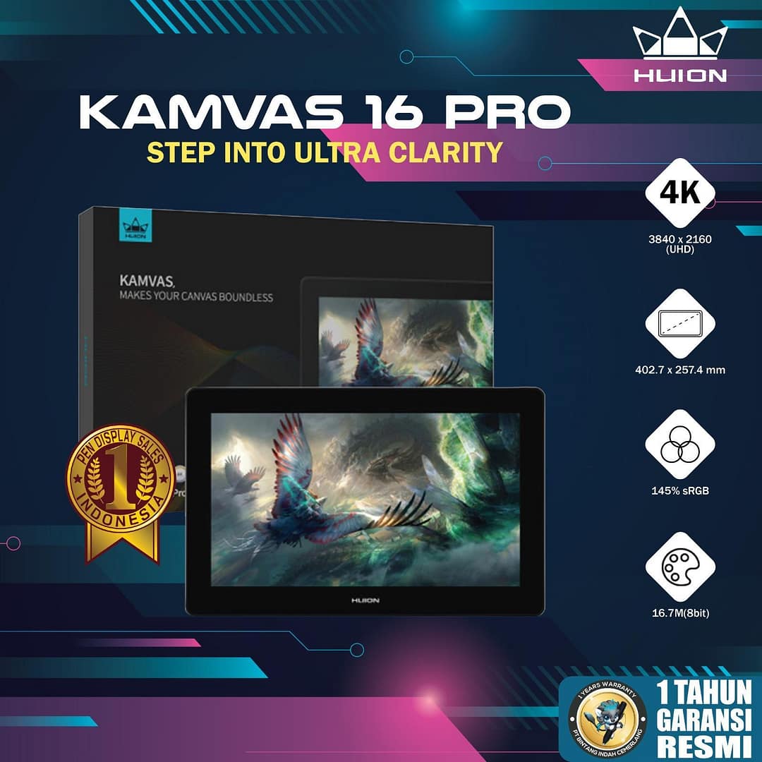 Huion Kamvas 16 Pro Plus 4K GT-1562 - Image 1