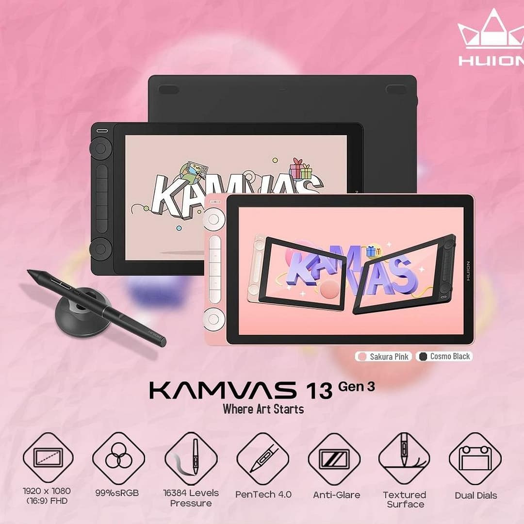 Huion Kamvas 13 Gen 3 Pen Display Tablet | Kamvas13 Gen3 - Image 1