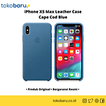 iPhone XS Max Leather Case - Cape Cod Blue
