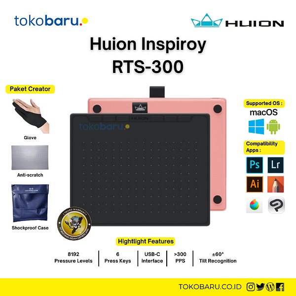 Huion Inspiroy RTS-300 Pen Tablet
