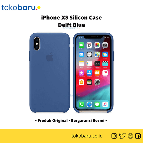 iPhone XS Silicone Case - Delft Blue