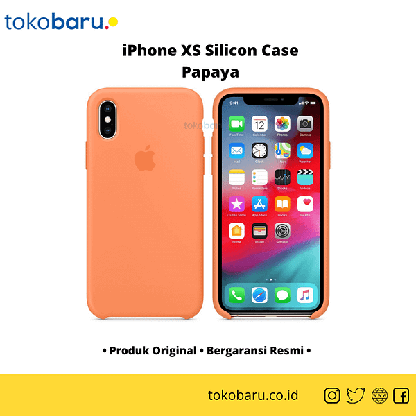 iPhone XS Silicone Case - Papaya
