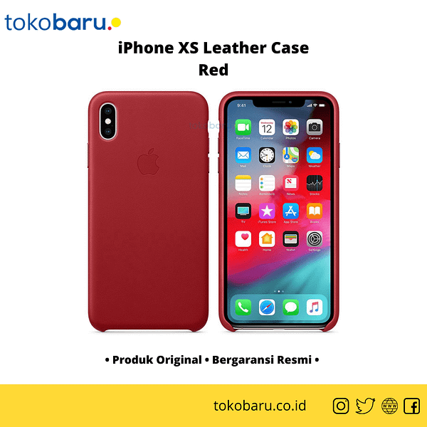 iPhone XS Leather Case - Red