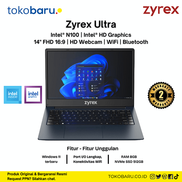 Zyrex Ultra Intel N100 IPS FHD