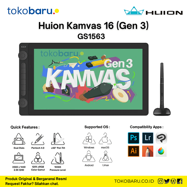 Huion Kamvas 16 Gen 3